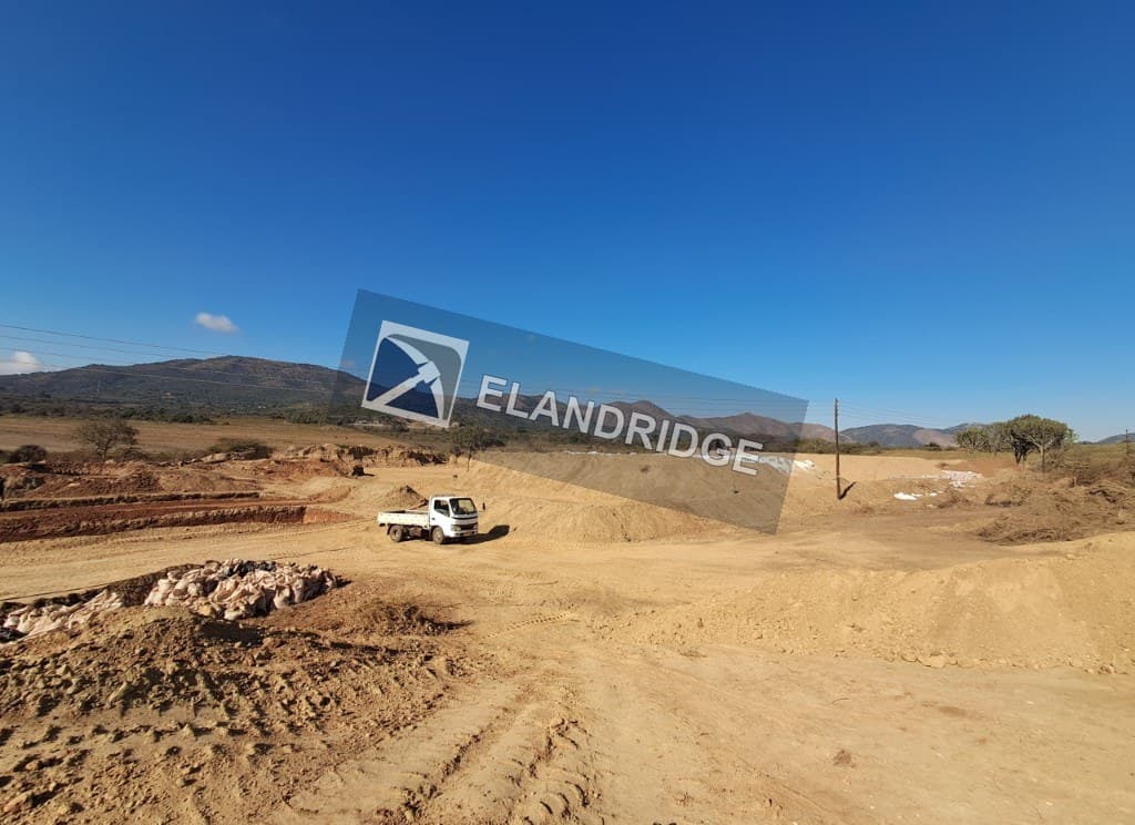 Heap leach site at Penhalonga with earthworks and access