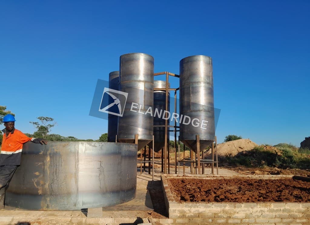 CIP tanks being installed on the Yellow Snake pad